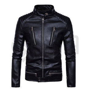 Hot Selling <b>Men</b> Clothing <b>Leather</b> <b>Jacket</b> New Fashion <b>Men</b> <b>Leather</b> <b>Jacket</b> Windproof <b>Leather</b> <b>Jacket</b> - Product Image 3