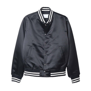 Veste universitaire noire pour homme, couleur unie, col rabattu, manches classiques, fermeture à boutons, style preppy, pour l'automne - Product Image 1