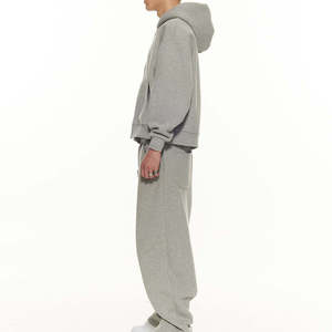 Ensemble survêtement homme hiver en coton épais : sweat à capuche et pantalon assorti – Confortable et décontracté pour le streetwear - Product Image 4