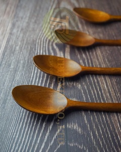 Kitchen Accessories Cooking Tools Wholesale Natural Wooden Custom logo Wooden <b>Serving</b> <b>Spoon</b> for Home Using - Product Image 4