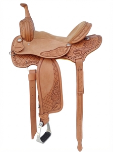 Selle de cheval western en cuir, rênes résistantes à l'usure et à l'eau, accessoire d'équitation, équipement pour chevaux, vente en gros OEM - Product Image 6