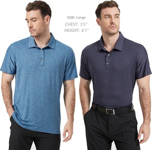 Chemise boutonnée pour homme, écologique, en piqué Spandex/Polyester 220g, logo personnalisé imprimé numériquement, manches courtes, golf, décontractée - Product Image 4
