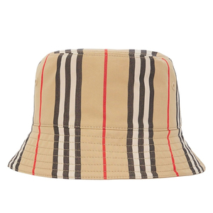 Denim <b>Reversible</b> <b>Bucket</b> <b>Hat</b> with Embroidered Logo on One Side All-Over Printed Logo on the Other Two-Sided Design - Product Image 3