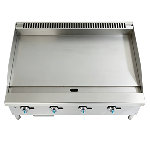 Plancha de Cocina Comercial de 48'' a Gas Natural (GN)/Propano, Plancha de Sobremesa, Parrilla Plana, Placa Calefactora de Gas, Acero Inoxidable - Product Image 4