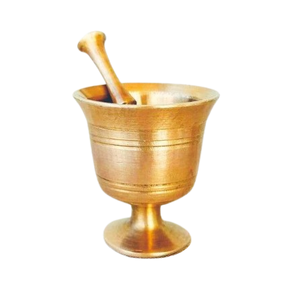 Latest Gold Polished Mortar And Pestle Custom made Mortar Pestle For Home Kitchen Made in India - Product Image 3