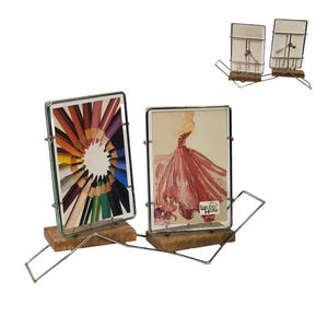 Cadre photo en bois massif finition naturelle pour table et mur – Décoration classique moderne - Product Image 4