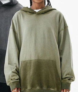 Sudadera con Capucha Extra Grande para Mujer, Color Sólido, Tejido de Algodón, Manga Larga, para Otoño, Transpirable, con Bolsillos - Product Image 5
