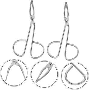 Pinzas de Acero Inoxidable de Primera Calidad con Punta Inclinada, Rectas, para Depilación Fácil, Tijeras para Recortar Cejas, Cuidado Personal - Product Image 4