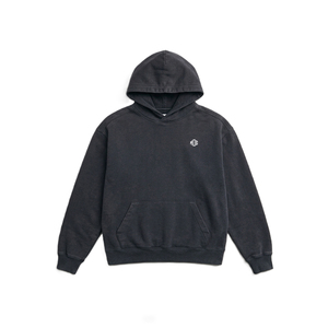 Heavyweight Cotton <b>Fleece</b> Men Hoodies Oversized Washed <b>Black</b> Streetwear Pullover Custom Logo Hoodie Low MOQ Wholesale OEM - Product Image 4