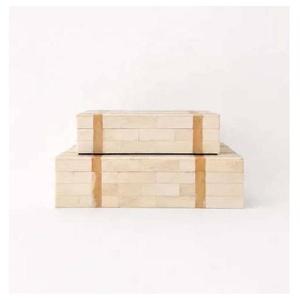 New Arrival Hand Cut Bone Inlay <b>Jewelry</b> <b>Box</b> Bone Inlay Decorative <b>Box</b> Bone <b>Jewelry</b> Organizer <b>For</b> Earrings <b>Necklace</b> Accessories - Product Image 2
