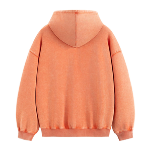 เสื้อฮู้ดโอเวอร์ไซส์แบบยูนิเซ็กซ์ สีพื้น มีกระเป๋าหน้า สไตล์ลำลองสำหรับฤดูใบไม้ร่วง แขนเสื้อแบบปกติ ผ้าฝ้าย 100% เฟรนช์เทอร์รี่ - Product Image 2