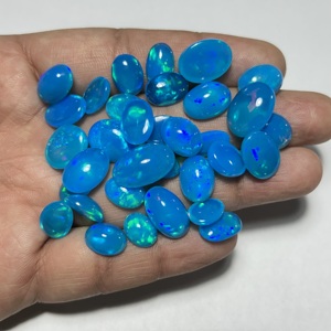 Ópalo Etíope de Color Pryba, Ópalo Azul Natural, Cabujón de Corte Ovalado, Ópalo de Fuego Genuino, Gema Suelta para Joyería y Regalo - Product Image 2