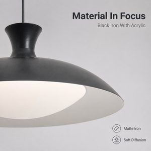 Modern Pendant <b>Light</b> Iron Acrylic 12W Tricolor Dimmable Remote Control Adjustable Height For <b>Dining</b> Room Kitchen Island - Product Image 4