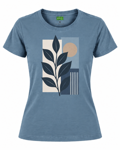 Camiseta de Mujer para Verano, Cuello Redondo, Manga Corta, Ajuste Regular, Algodón y Elastano, Estampado Digital - Product Image 1