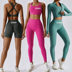Free Sample Plus Size Woman <b>Seamless</b> Gym Set Custom Sports Yoga Suit Fitness Sport Wear Gym Fitness Sets Yoga Active Wear Set - Product Image 6