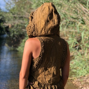 Chaleco Boho sin Mangas con Capucha, Ligero y de Algodón Suave, con Estilo Étnico Tribal para el Verano y Viajes - Product Image 3