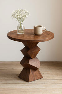 Proveedor de Vietnam-Mesa de centro única Mesa de centro rústica para sala de estar Mesa de centro de madera maciza Decoración de madera natural hecha a mano - Product Image 3