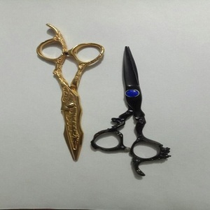 Barber Scissors Set 5.5 Inch Sand Finish Cutting <b>Shear</b> with Barber Razor, German Stainless Steel Professional Scissor Kit - Product Image 2