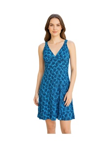 Nouvelle Collection – Robe Bohème Décontractée Imprimée en Rayonne Tissée pour Femme, Col en V, Sans Manches, Lavable, Longueur Genou, Taille Naturelle, Idéale Automne-Printemps - Product Image 3