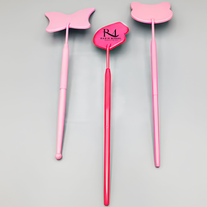 Pink 3 Different Shape <b>Makeup</b> <b>Mirror</b> Customized Dark Pink And <b>Light</b> Pink Powder Color Eyelash <b>Mirror</b> - Product Image 2