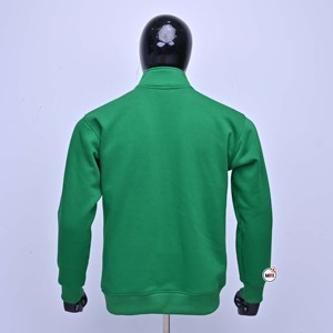Sweat-shirt vert demi-zip pour homme, coupe classique, couleur unie, col montant, décontracté, en coton tricoté, idéal pour l'automne – Meilleures ventes - Product Image 2