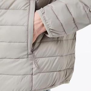 2025 Winter High Street Canvas Stand Collar Zipper Front Logo Customized <b>Men</b> Puffer <b>Jacket</b> Factory Wholesale Price - Product Image 5