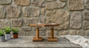 Soporte Elevado para Comedero de Perro de Madera Hecho a Mano, Comedero Doble Elevado para Mascotas, Estación de Alimentación Moderna para Mascotas - Product Image 2