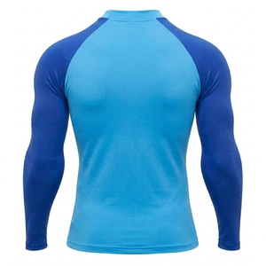 Camisetas de Compresión Rash Guard para Hombre, Transpirables, de Secado Rápido, de Color Sólido, con Logotipo Personalizado, de Spandex, para Gimnasio, Surf y Buceo - Product Image 2