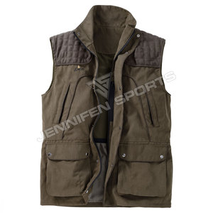Chaleco de Pesca para Hombre de Alta Calidad para Otoño e Invierno, 100% Algodón, Tela de Lona, Chaleco de Caza con Múltiples Bolsillos - Product Image 2