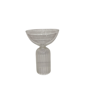 Clear Ribbed Champagne Coupes Borosilicate Glass <b>Optic</b> Wine Flutes 200 Ml Modern <b>Bar</b> Party Wedding Glass - Product Image 5