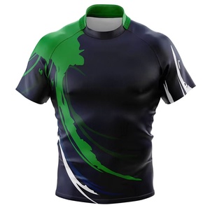 Breathable Cotton Rugby Jersey <b>Polo</b> Fit with Rugby Uniform Set for Team Sports Team Wear Rugby Jersey - Product Image 1