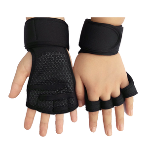 Gants de musculation en cuir neuf de haute qualité, demi-doigts, respirants, avec support pour les poignets, pour hommes et femmes - Product Image 1