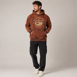 Trendy men acid wash printed hoodies delivering relaxed comfort premium fabric and standout printed artwork - Product Image 1