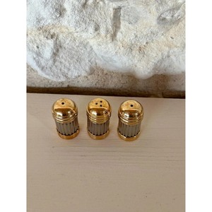 Juego de 3 Molinillos de Especias Metálicos con Acabado Dorado, Duraderos, Ecológicos, Herméticos, Aptos para Lavavajillas, Herramientas Manuales para Especias y Hierbas - Product Image 1