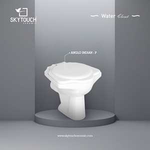 WC à poser au sol en céramique blanche de qualité supérieure avec siphon en P, article sanitaire, siège de toilette, commode, provenant d'un vendeur indien - Product Image 2