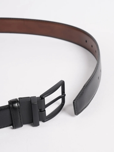 Ceintures formelles pour hommes à boucle à ardillon, réversibles, en cuir véritable de haute qualité, imperméables, écologiques et personnalisables - Product Image 4