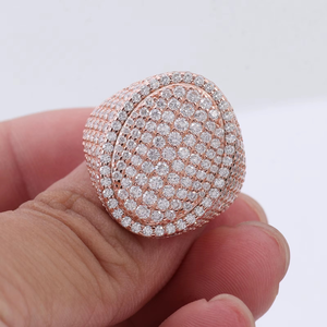 18k Rose Gold Women and <b>Men</b> Wedding Engagement Couple <b>Ring</b> Vvs Moissanite Diamond <b>Rings</b> 10k 14k Hiphop Style Full Diamond <b>Ring</b>, - Product Image 3