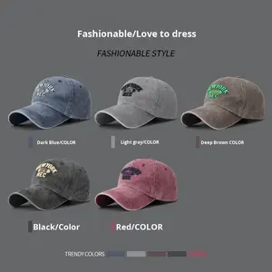 Gorra de Béisbol Estilo Coreano de 6 Paneles, Mezclilla Lavada, 100% Poliéster Suave, Diseño de Letras Bordadas en 3D, Hebilla Metálica, Primavera-Otoño - Product Image 6