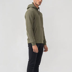 Sudadera con Capucha para Hombre, Color Verde Oliva, Corte Regular, Color Sólido, Algodón, Estilo Casual para Otoño - Product Image 5