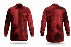 Chemises personnalisées en gros à manches longues imprimées avec un design abstrait, style décontracté, confortables, pour le streetwear - Product Image 2