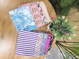 Pochette pour ordinateur portable en coton matelassé, faite à la main, avec motif floral, housse de protection avec fermeture éclair, taille personnalisée disponible. - Product Image 5