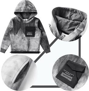 Conjunto Deportivo con Capucha para Niños, Color Sólido, Cierre con Cordón, Manga Larga, Ropa Casual, Transpirable, Ligero y Ecológico - Product Image 5