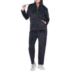 Two Piece Set Jogger Pants Hoodie Soft Breathable Fabric Comfortable Outfit Custom Options Women's Velvet Casual Solid Tracksuit - Product Image 1