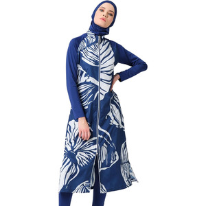 Premium Quality Women <b>Modest</b> Burkini Swim <b>Set</b> Fully Customized Color High Cut Two Piece Printed Design Front Logo - Product Image 3