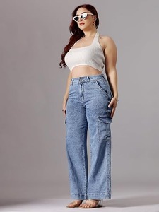 Retro Vintage Flare Women's Denim Jeans <b>Boot</b> Cut Mid Waist Eco-Friendly & Washable - Product Image 5
