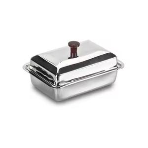 Beurrier en métal avec couvercle pour comptoir de cuisine, idéal pour servir le beurre au petit-déjeuner sur la table. - Product Image 3