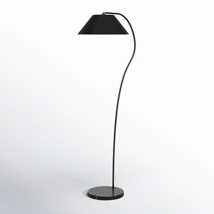 Lampadaire en fer noir de style industriel pour les intérieurs modernes - Product Image 1