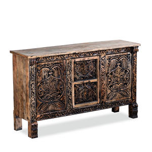 Modern Premium Quality Industrial Solid Wood Mango Wood Big Size <b>Sideboard</b> Door Stylish Handmade Dining Home Bar Storage - Product Image 2