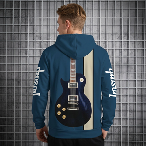 Sweat à capuche pour homme Gibson Les Paul avec imprimé de guitare, coupe classique, respirant, poche avant, logo, vêtements d'hiver, sports de plein air - Product Image 3