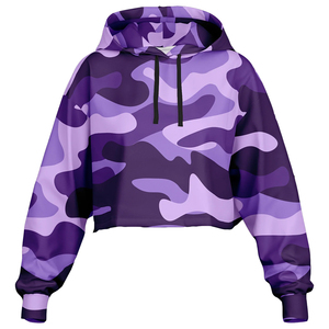 Eco Friendly Easy <b>To</b> Wear Women's <b>Crop</b> Top Hoodies Plus Size Breathable <b>Long</b> <b>Sleeves</b> <b>Crop</b> Top Hoodies With OEM Service - Product Image 1